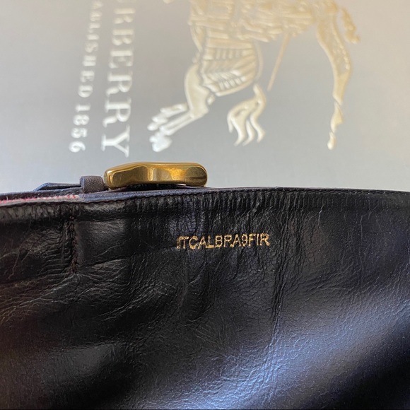 Burberry Leather Novacheck Canvas Rivet Boots 38.5 - Picture 8 of 8